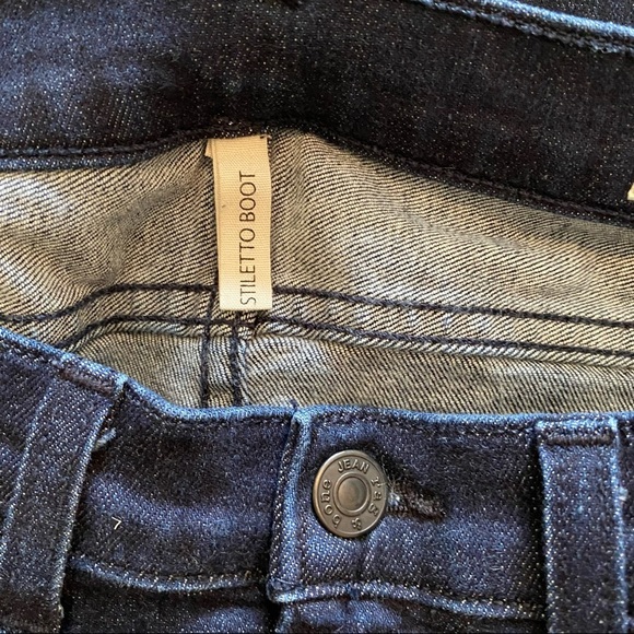 Rag & Bone Stiletto Boot Cut Dark Wash Denim Jeans Size 28 Cotton Blend - Picture 8 of 16